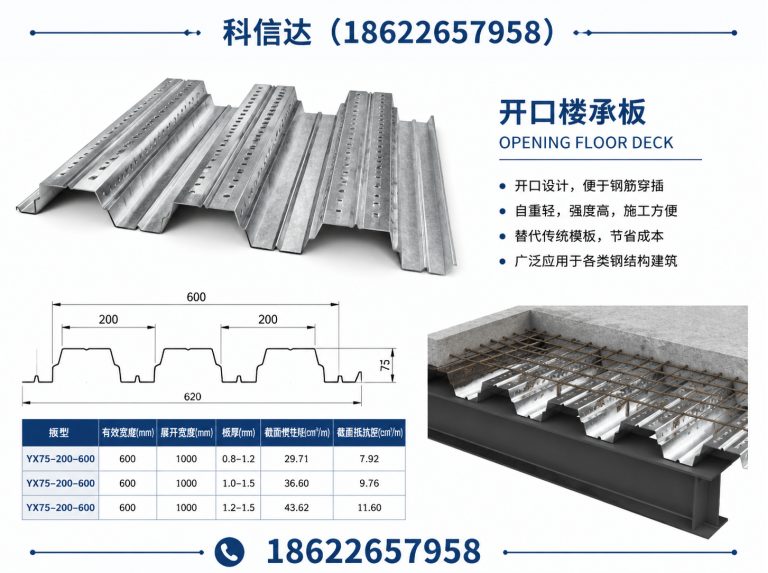 南开区开口楼承板展示图